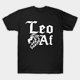 Lion graphic art leo af July August Birthday retro Leo Zodiac sign T-Shirt